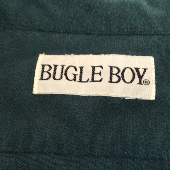 Bugle Boy - Men's Soft feel green button down shirt - Picture 3 of 5